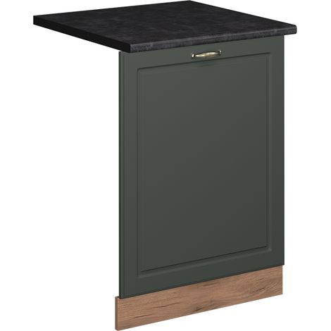 Façade de lave-vaisselle Fame-Line, Vert Or Campagne, 60cm , PT Anthracite, Vicco