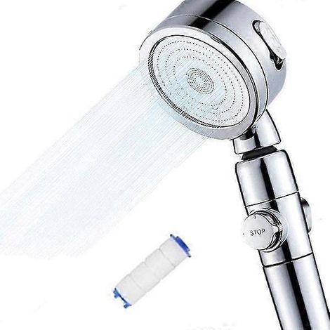 Pommeau de douche à hélice haute pression rotatif à 360° (1 pièce) (1/5)