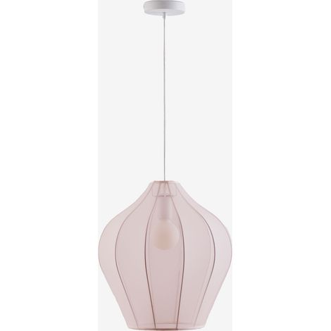 SKLUM Deckenleuchte Belisa aus Metall und Stoff Zuckerwatte-Rose Ø40 cm