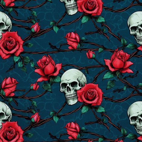 Tela Oxford decorativa para exteriores - Motivo de calavera I DX4485 (1/5)