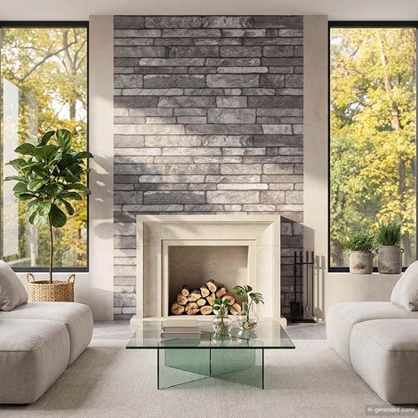 vidaXL Pannelli da parete 10 pz 100 x 50 cm Grigio Scuro Schiuma EPS