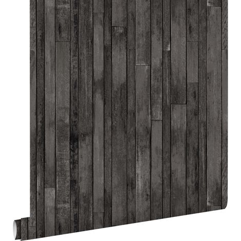 papier peint imitation bois noir  - ESTAhome (1/5)
