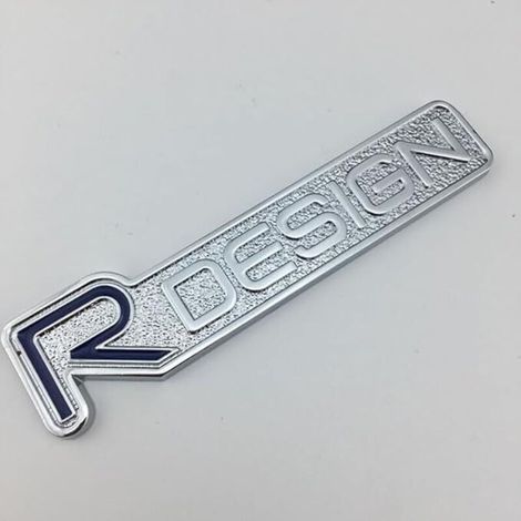 Autocollants avec logo et lettrage pour Volvo R Design XC60 V70 S60 V40 V60 C30 V50 (bleu et blanc)