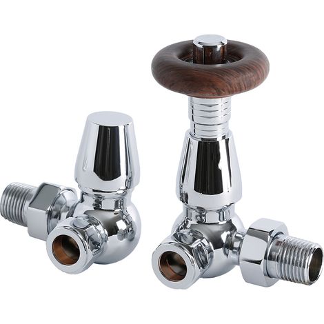 Milano Windsor Corner TRV Thermostatic Radiator Valves - Chrome