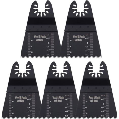 Lot de 5 lames de scie oscillantes pour outil multifonction 65 mm