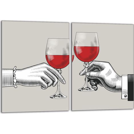 Glasschutzplatte für den Herd 2x40x52 Wein (1/5)