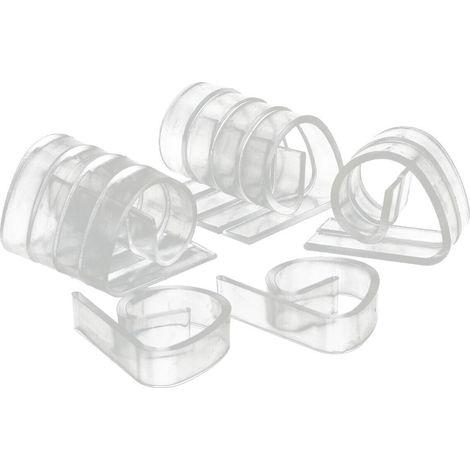 Pince à nappe 12 pièces, portable, durable, support pour jupe de table/nappe en plastique ABS transparent (1/4)