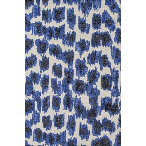 Tapis ikat ultramarine bleu intérieur extérieur antidérapant - 80 x 150 cm (1/5)