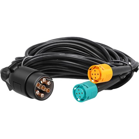 XPOtool 7 Pin Anhänger 5 m Kabel 7-poliges Anhängerkabel für Rückleuchten bei Anhänger und Wohnwagen