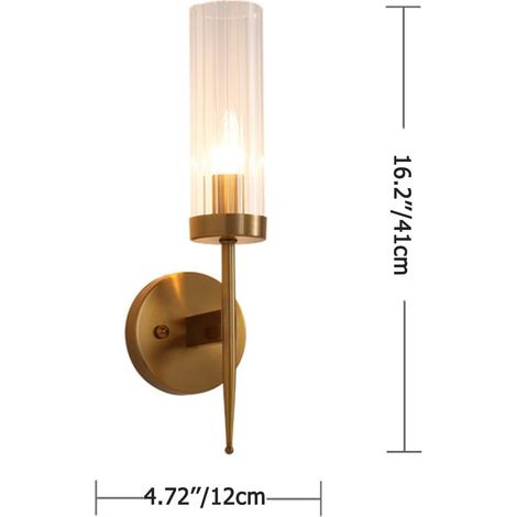 Appliques Murales en Cristal, Luminaire Moderne pour Intérieur 1 lumière Dore (1/5)