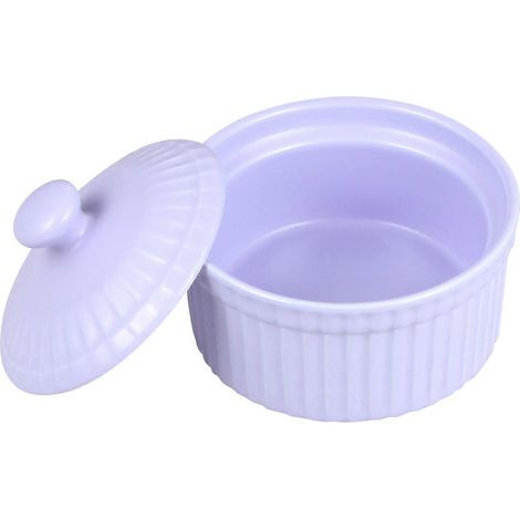 Bol de cuisson en céramique résistant, compatible avec la cuisine domestique, avec couvercle. (1/5)