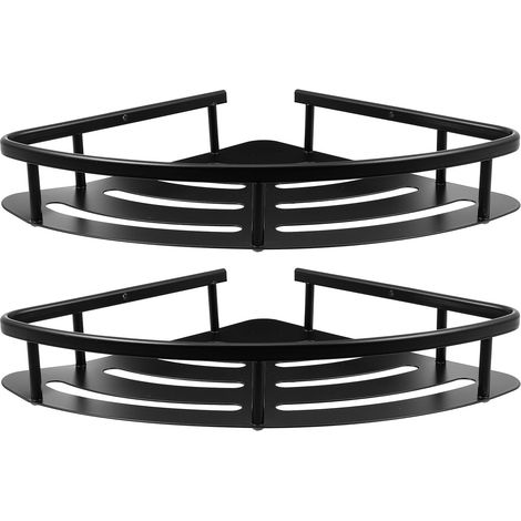 Étagère d'angle pour salle de bain, sans clous, étanche et facile à installer, rangement (1/5)