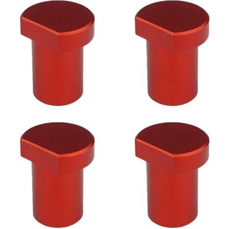 Lot de 4 colliers de serrage en alliage d'aluminium pour établi de travail du bois, bouchon de positionnement pour trou de chien de 19 mm (19 mm, rouge) (1/5)