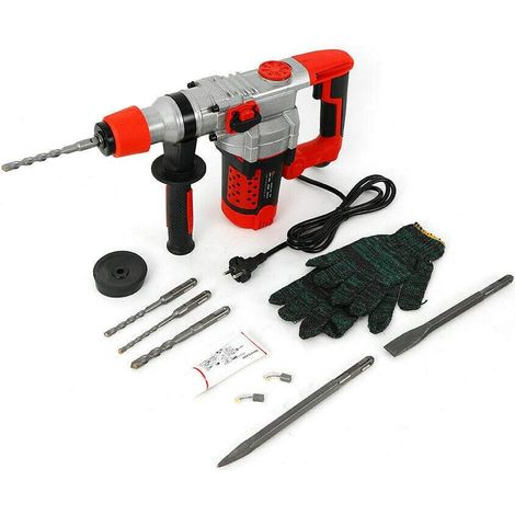 Marteau perforateur électrique 2200 W avec mallette 30 cylindres Marteau haute performance 0-930 tr/min (1/5)