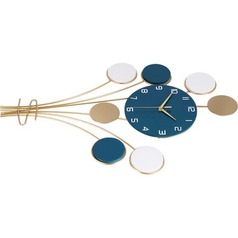 Kreative Wanduhr fürs Wohnzimmer, luxuriöses Design, kunstvolle Eisenuhr, Modell JT20181I-50, Batterien nicht enthalten, große Ausführung (1/5)