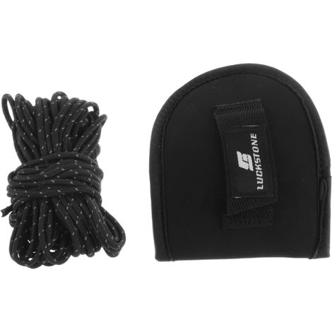 1 Corde à linge extensible, 3,5 m, double fil réfléchissant, avec perles antidérapantes, pour camping, van, jardin, balcon (1/5)