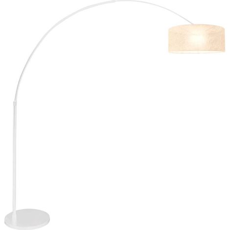 Lampe arc lampadaire lampadaire lampe de salon Sizoflor blanc H 180 cm (1/5)