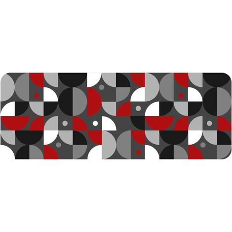 Paris Prix – Tapis de cuisine multicolore 45x120cm – 100% PVC – Forme rectangulaire – Motif imprimé – Texture mousse
