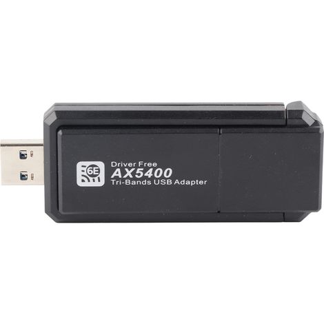 WiFi 6E USB-Karte 5400 Mbit/s Triple-Band 2,4 GHz/5 GHz/6 GHz für PC Windows 10/11