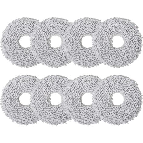 8-teiliges Ersatz-Wischmopp-Set für Ecovacs Deebot X2/T20/T20e/T30 OMNI, Mikrofaser-Reinigungstücher für Dreama L10s/L10/L20/X40/L40 Ultra Saugroboter. (1/5)