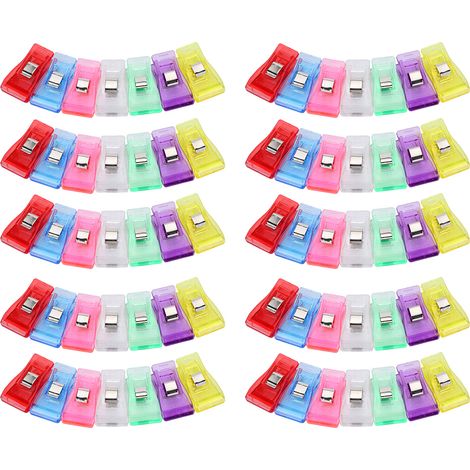70 pinces à couture de 1,83,3 cm pour border et fixer les bords, remplacer les épingles, articles de papeterie, pinces en plastique de bureau, pinces à hache. (1/5)