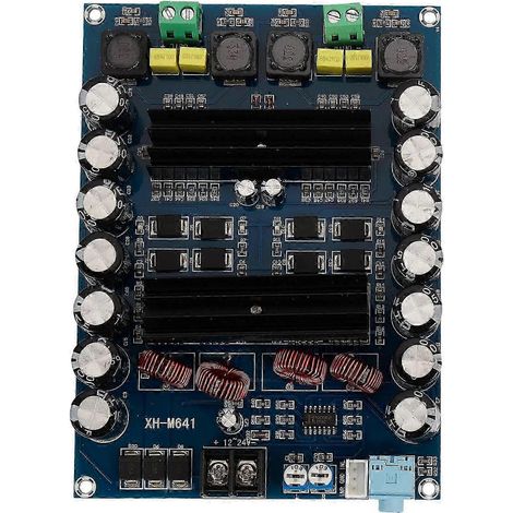 Amplificateur audio numérique haute puissance 2 canaux pour voiture XH-M641 TPA3116D2 DC12V 24V 150W x 2 avec carte d'amplification G2-010 (1/5)