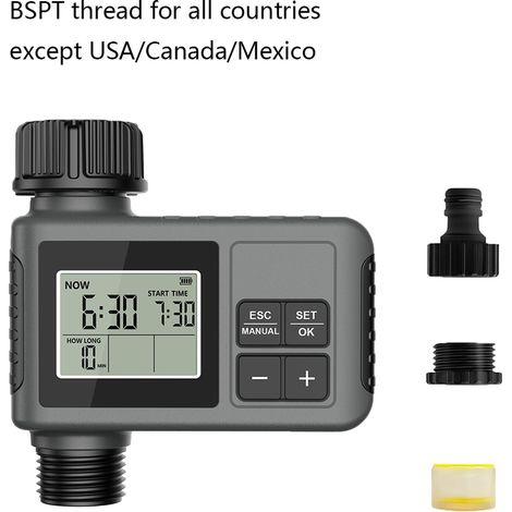 Programmateur d'arrosage automatique INSOMA, système d'irrigation intelligent, programmateur d'arrosage automatique, écran LCD, étanchéité IPX5-AquaForge (1/5)