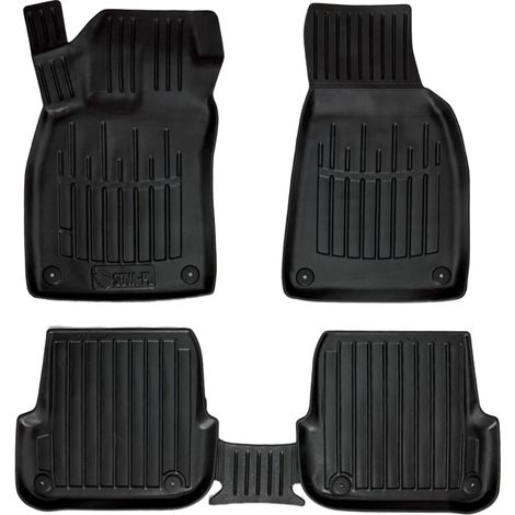 Tappetini per auto Audi A6 C6 2004-2008 prima del restyling, distanza tra i centri dei fermi del tappetino posteriore 34 cm (1/5)