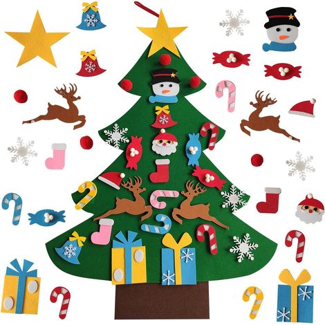 Albero di Natale in Feltro da Parete per Bambini con 26 (1/5)