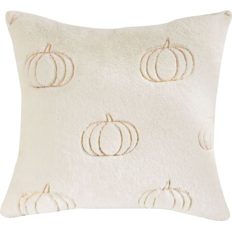 Housse de coussin Halloween, citrouilles en sequins, 45x45 cm, double face en peluche, décoration de fête pour canapé, salon. (1/4)