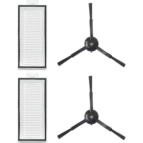 Brosse latérale triangulaire noire + filtre pour robot Xiaomi Stone Q7 Max (1/4)