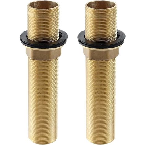 Rallonge filetée - 2 pièces - M32 x 150 mm - Fixations filetées - Tige de connexion filetée - Or - Koper - Pour accessoires d'installation de robinetterie (1/5)
