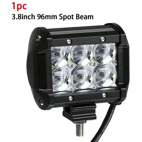Barre LED HELLO EOVO 5D 4 / 6,5 / 9,5 / 12 / 17 pouces pour véhicules tout-terrain, bateaux, voitures, tracteurs, camions, 4x4, SUV, quads. Projecteur de travail LED (1 pièce, faisceau spot 4 pouces). (1/5)