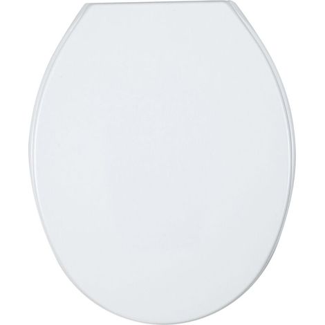 Abattant WC Aurora – Lunette en thermoplastique recyclable – Fixation plastique ajustable – Dimensions 36,2 x 45 cm – Surface lisse facile à nettoyer