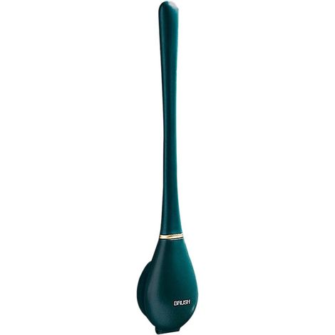 Brosse WC en silicone bleue à long manche, ouverture et fermeture automatiques, idéale pour une utilisation dans les espaces restreints.-AquaForge (1/5)