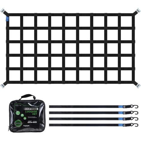 Gepäcknetz für Pickup & Anhänger, 208x127cm, 700kg Bruchlast (1/5)