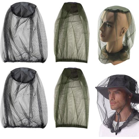 4 Pcs Chapeau Moustiquaire, Tête Moustique Net, Moustiquaire de Tete, Filet de Tête de Moustique, Chapeau De Masque Anti-Moustique ExtéRieur, pour Les Voyages en Plein Air Apiculture Pêche Campings (1/5)