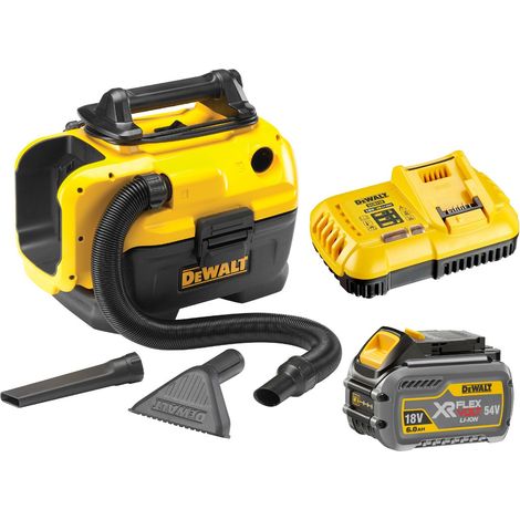 DeWalt DCV584L Flexvolt XR 14.4V 18v Wet Dry Cordless Corded Vacuum +6ah Battery (1/5)