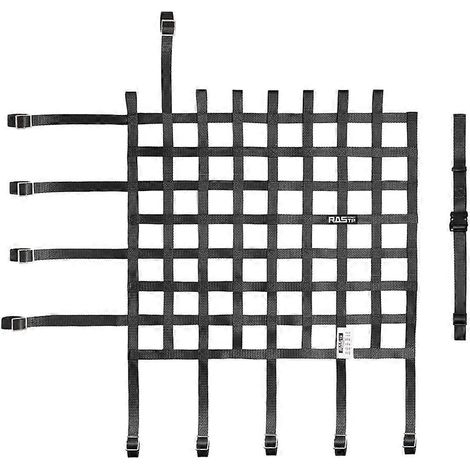 Kit de fixation pour filet de fenêtre de voiture de course, accessoire auto, noir/rouge/bleu, 1 filet de fenêtre 60 x 60 x 2,5 cm, noir (1/5)