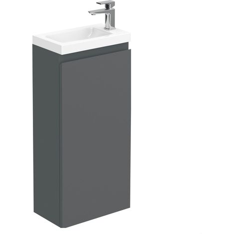 400mm Matt Grey Vanity Unit with Basin