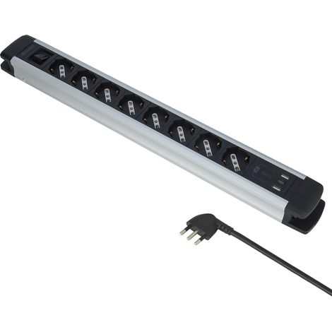 Electraline 61922 Ciabatta 8 prese Con 2 USB 1USB-C - 16a (1/5)
