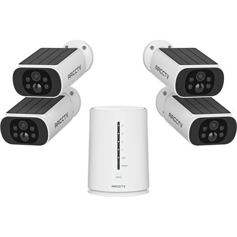 Sistema de vigilancia, resolución de 4 MP, alimentación solar, visión nocturna, hasta 4 cámaras, clasificación de impermeabilidad IP66. (1/5)
