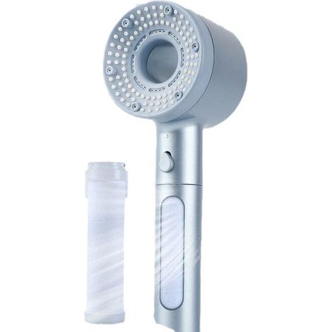 Pommeau de douche à main haute pression à 5 jets avec arrêt automatique et filtre - Installation facile pour accessoires de douche de salle de bain (1/5)