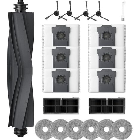 Juego de accesorios de 20 piezas para Dreame X40 Ultra / X40 Ultra Complete / L40 Ultra / X40 Master: 6 bolsas para polvo, 1 cepillo principal, 6 mopas, 2 filtros, 4 cepillos laterales (1/5)