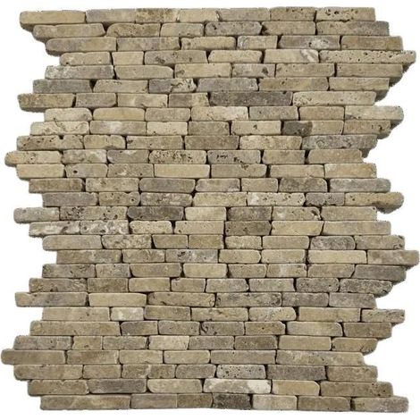 Mosaico - ALBEDO PIERRE - Giallo - Pietra naturale - 26,5x29,5 cm - Design senza giunti