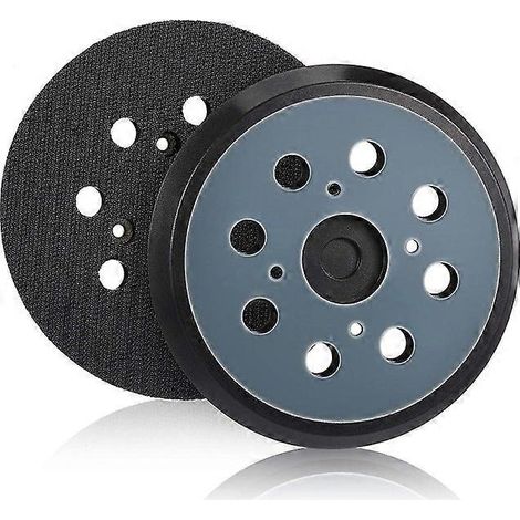 Lot de 2 plateaux de ponçage orbitaux de rechange de 125 mm pour ponceuses à 4 vis, 8 trous d'aspiration, compatibilité universelle (1/5)