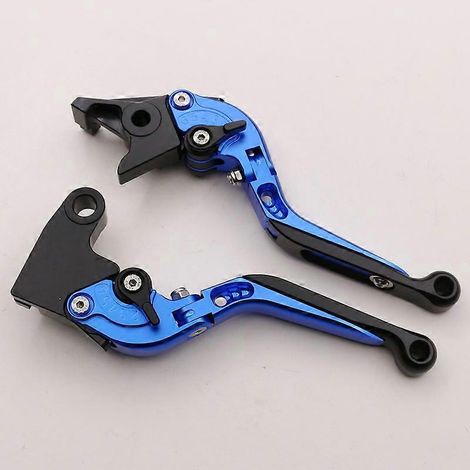 Poignée de klaxon de frein CNC modifiée (bleue télescopique) pour 765 Street Triple R 2020-2022 (modifiée et économisée en main-d'œuvre) (1/5)