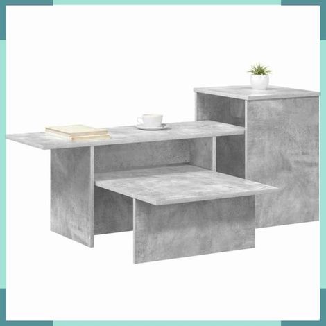 891163 Table console Gris béton 91,5 x 35 x 38,5 cm Bois d'ingénierie (1/5)