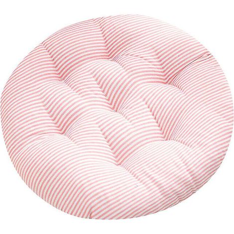 Coussins de chaise ronds roses de 40 cm pour chaises de jardin, de salle à manger et de bureau (1/5)