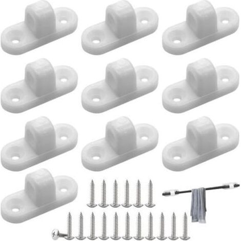 Lot de 10 Œillets pour Auvent Idéal pour CampingCar et Caravane, Installation Verticale/Horizontale avec Vis (1/5)